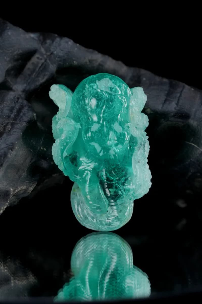 Emerald Octopus — Emerald — Carvings