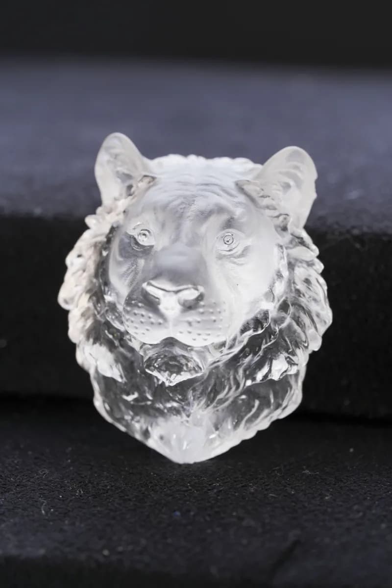 Clear Quartz Lion — Clear Quartz — Carvings