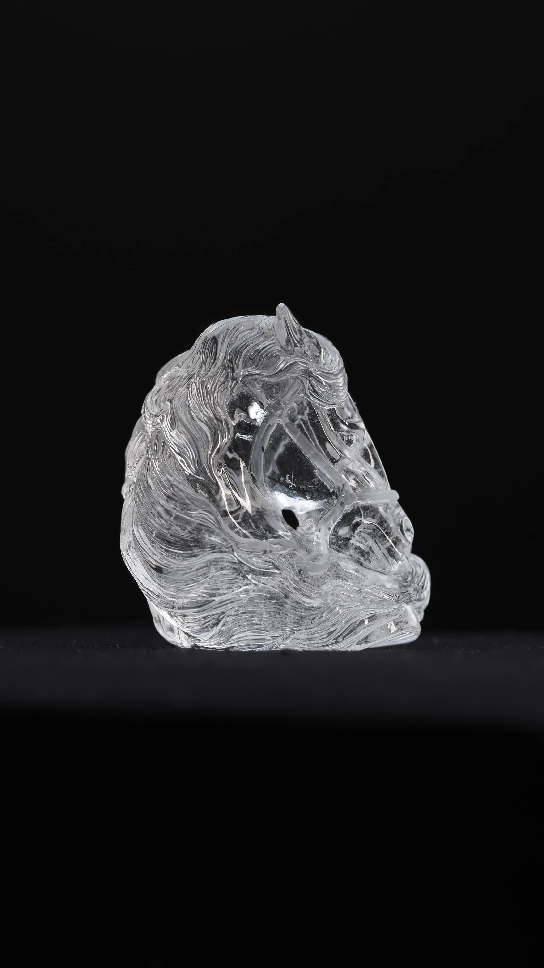 Clear Quartz Horse Head — Clear Quartz — Carvings