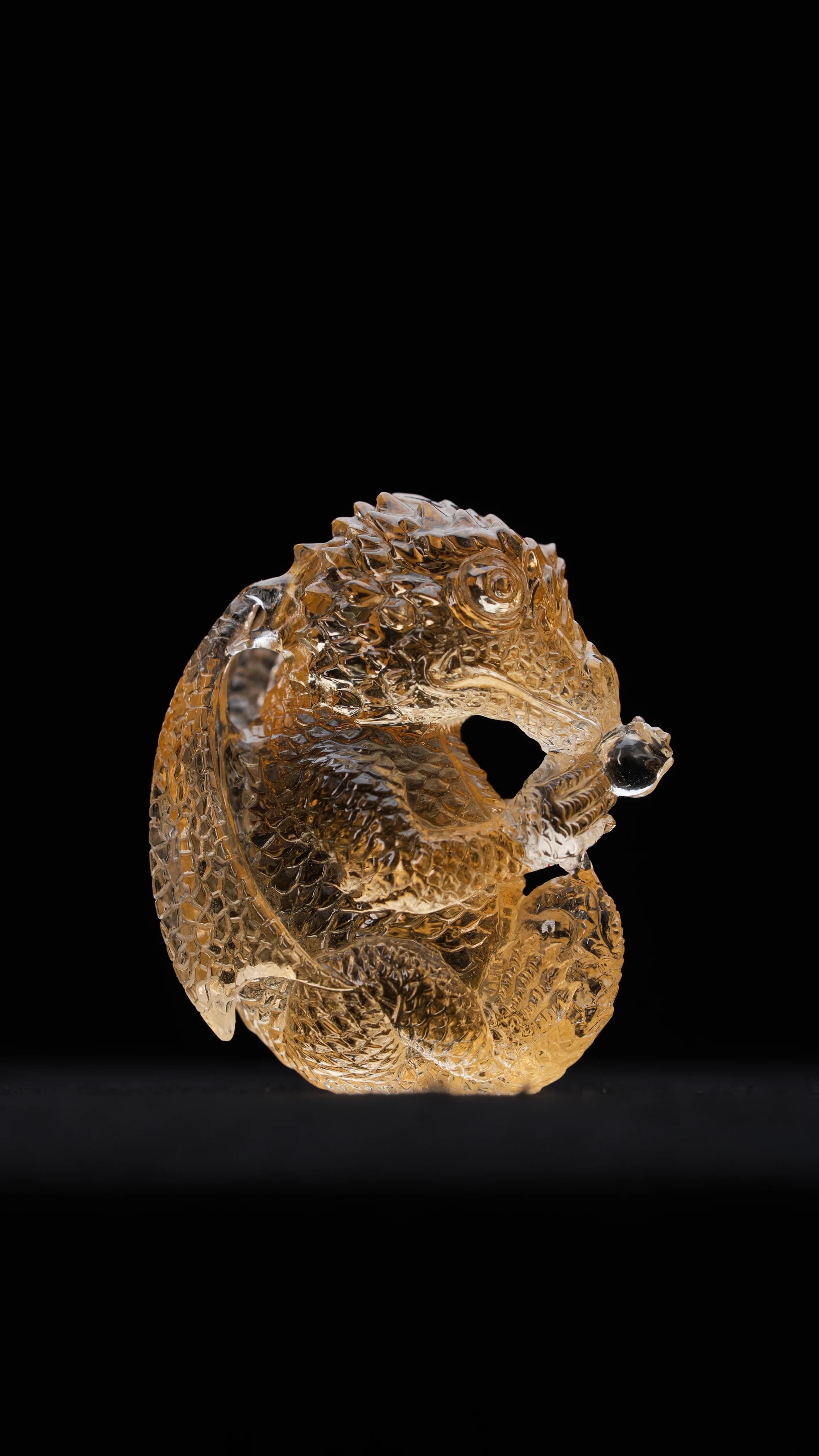 Citrine Dragon — Citrine — Carvings
