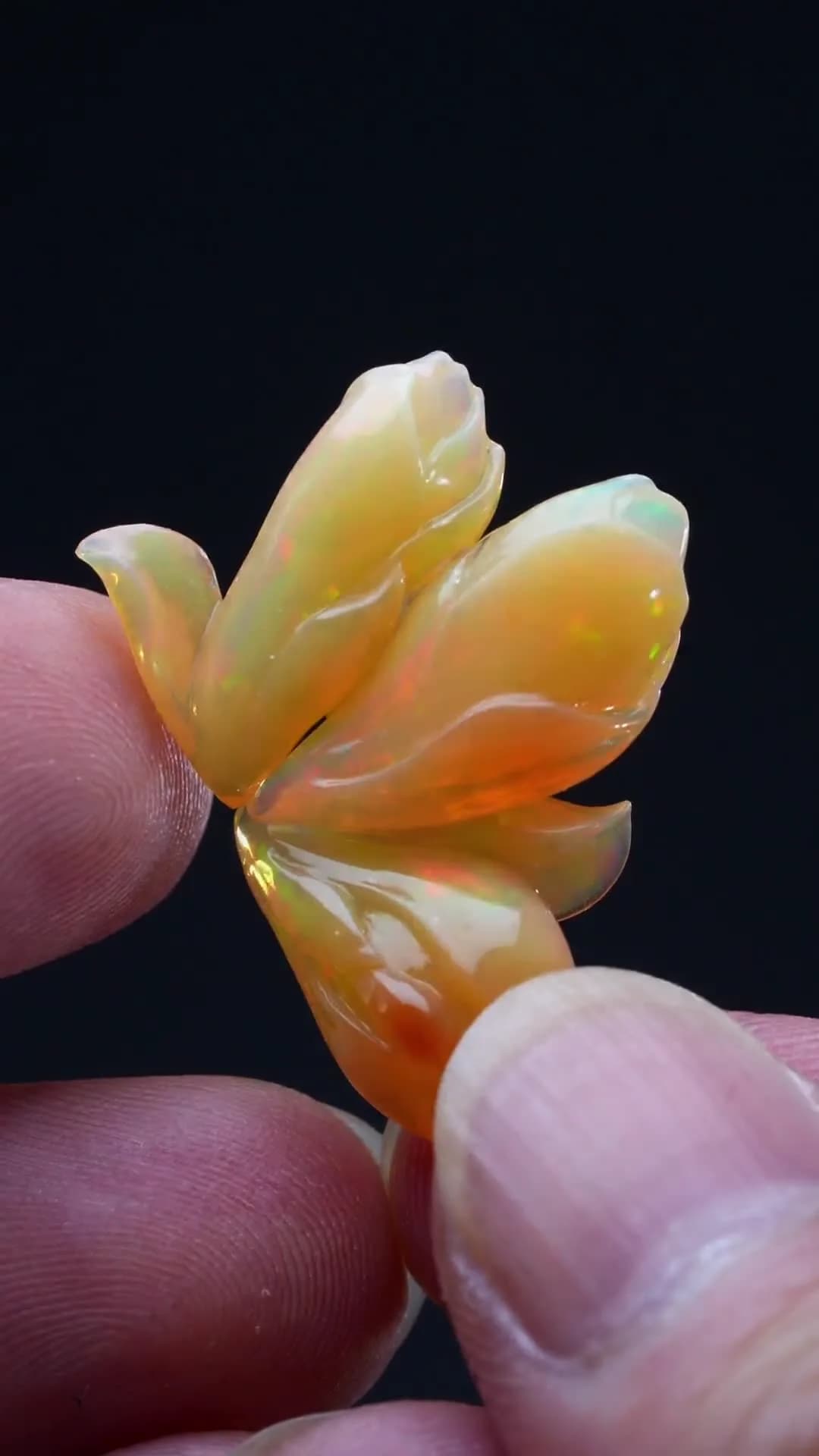 Opal Flower Triptych
