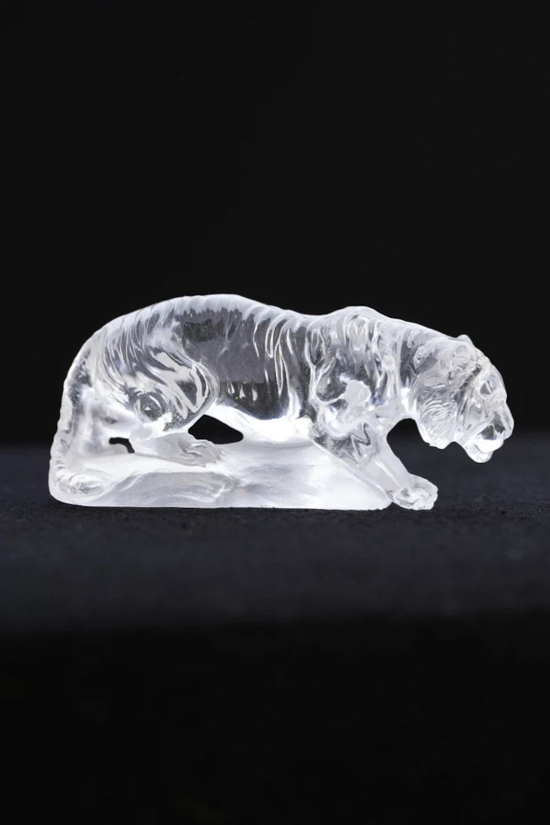 Clear Quartz Tiger — Clear Quartz — Carvings