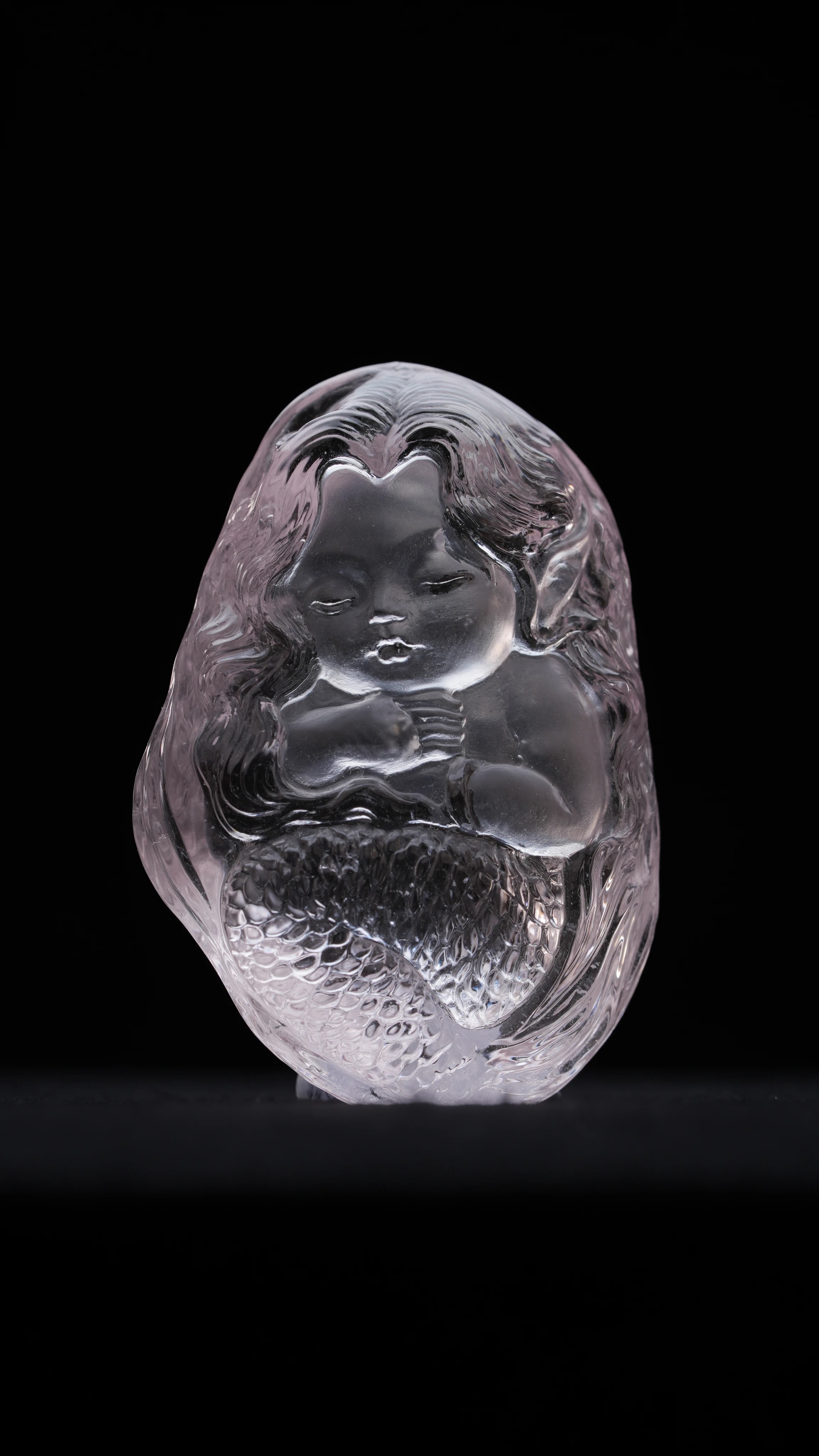 Morganite Baby Mermaid — Morganite — Carvings