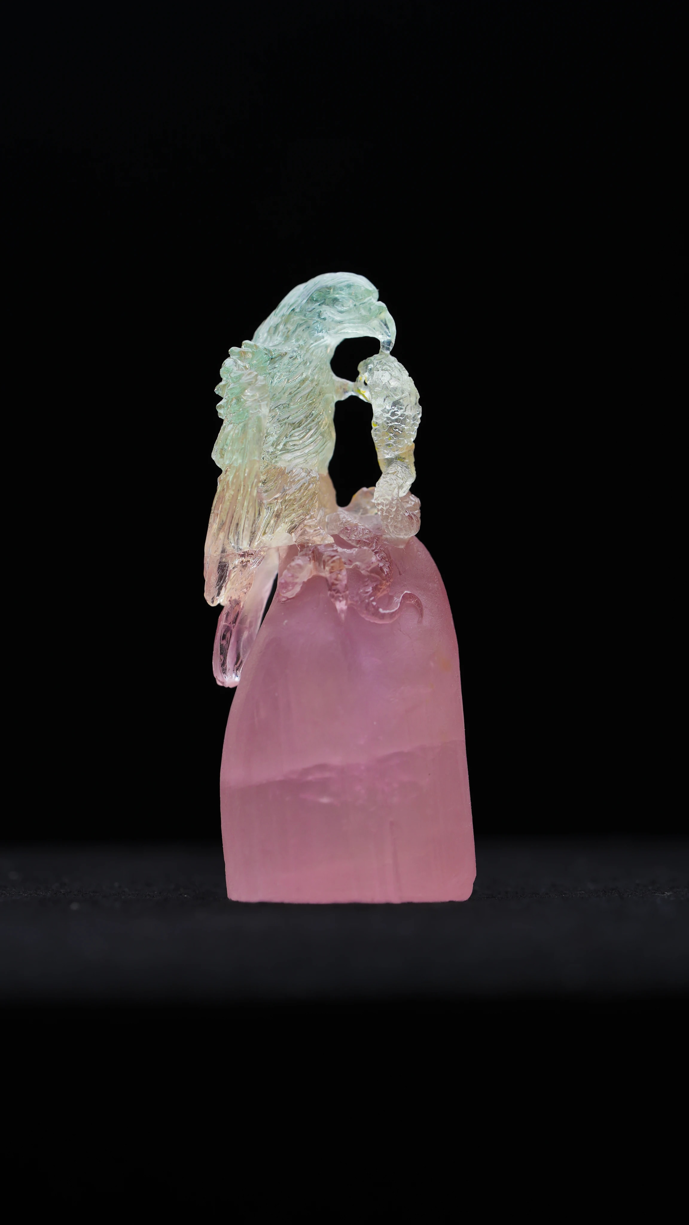 Tourmaline Eagle and Snake — Tourmaline — Carvings